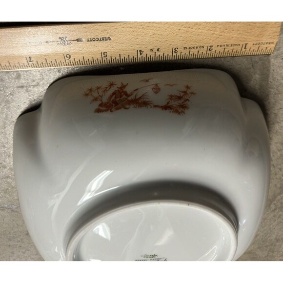 Georges Boyer Limoges France Porcelain Chinoiserie Asian Serving Bowl 6 1/4" - Picture 7 of 7
